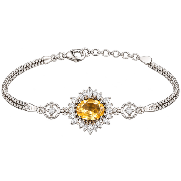Golden Citrine Bloom Bracelet