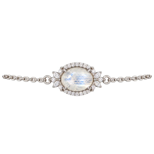 Moonstone Halo Bracelet